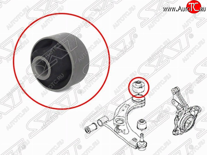 419 р. Сайлентблок переднего рычага SAT (задний вертикальный) Daihatsu Boon M300 хэтчбэк 5 дв. дорестайлинг (2004-2006)  с доставкой в г. Белгород