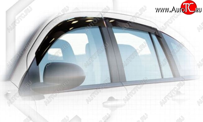2 079 р. Дефлектора окон CA-Plastiс Dodge Caliber (2006-2012) (Classic полупрозрачный, Без хром.молдинга)  с доставкой в г. Белгород