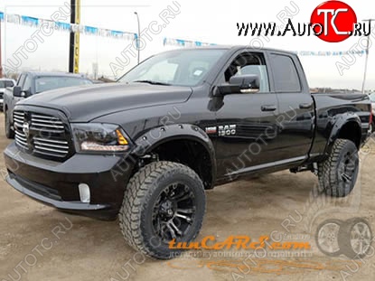 21 249 р. Накладки на колёсные арки BUSHWACKER DESIGN Dodge Ram 1500 4 DJ,DS Quad Cab (2008-2012) (Неокрашенные)  с доставкой в г. Белгород