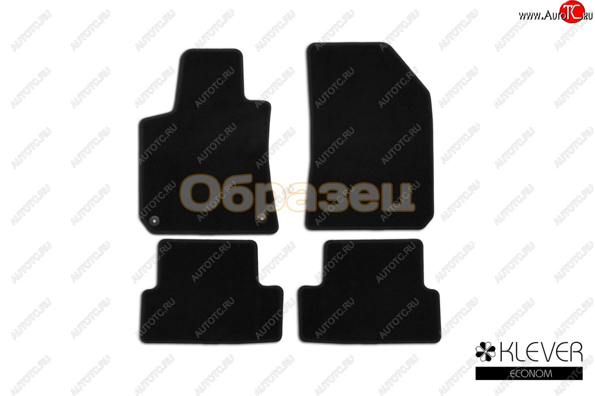 4 849 р. Коврики в салон Klever Econom (текстиль, 4 шт., без подпятника, оверлок)  Fiat Albea  170 (2002-2012) седан (Черный)  с доставкой в г. Белгород