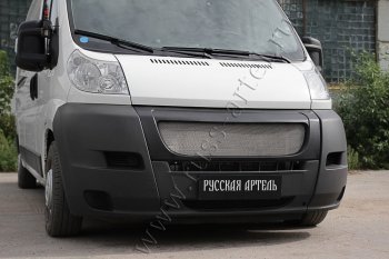 6 499 р. Решетка радиатора РА Fiat Ducato 250 (2006-2014) (Сетка алюминиевая, неокрашенная)  с доставкой в г. Белгород. Увеличить фотографию 2