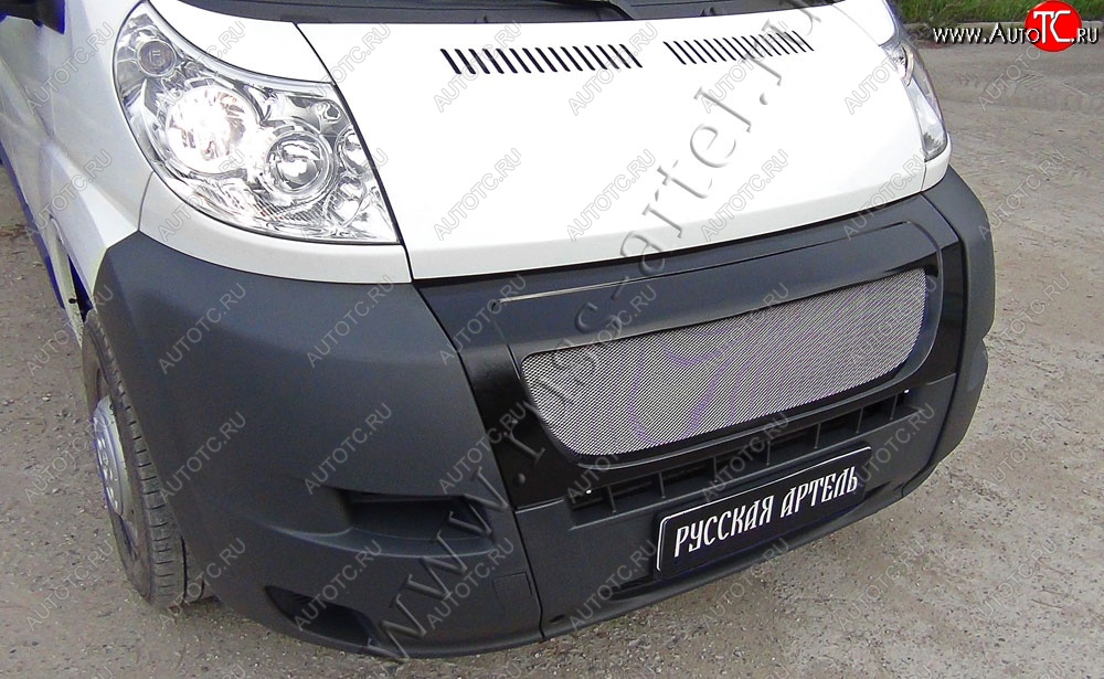 6 499 р. Решетка радиатора РА Fiat Ducato 250 (2006-2014) (Сетка алюминиевая, неокрашенная)  с доставкой в г. Белгород