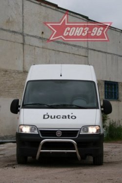10 844 р. Защита переднего бампера Souz-96 (d60) Fiat Ducato 250 (2006-2014)  с доставкой в г. Белгород. Увеличить фотографию 2