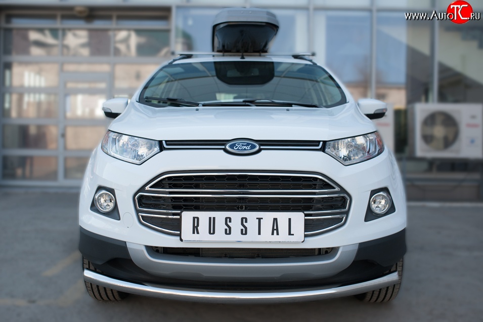 15 649 р. Одинарная защита переднего бампера диаметром 63 мм SLITKOFF  Ford EcoSport (2013-2019) дорестайлинг  с доставкой в г. Белгород