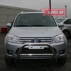 18 269 р. Защита переднего бампера Souz-96 (d76) Ford Escape 2 (2008-2012)  с доставкой в г. Белгород. Увеличить фотографию 2