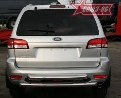 16 739 р. Двойная защита заднего бампера Souz-96 (d60/60)  Ford Escape  2 (2008-2012)  с доставкой в г. Белгород. Увеличить фотографию 2