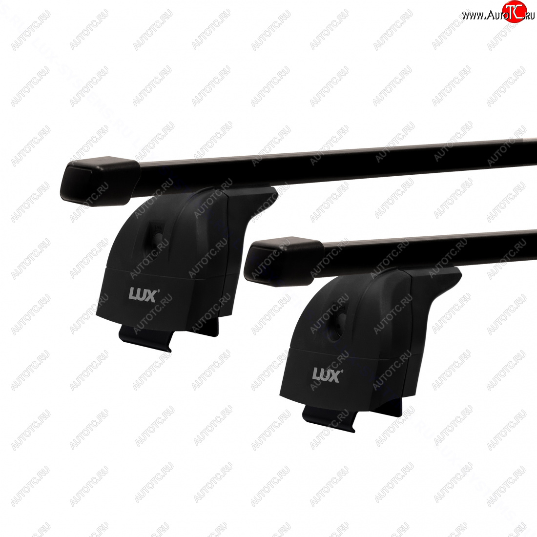 8 759 р. Багажник на крышу с низкими рейлингами сборе LUX  Ford Explorer  U502 (2015-2019) 1-ый рестайлинг, 5 дв., 2-ой рестайлинг, 5 дв. (дуги прямоугольные 120 см, без замка, черный)  с доставкой в г. Белгород