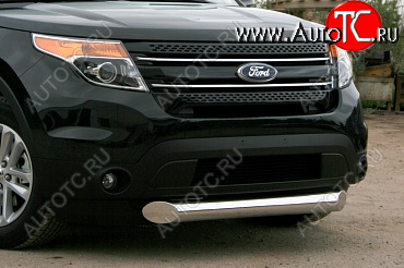 1 159 р. Защита переднего бампера Souz-96 (нержавеющая сталь d100 мм) Ford Explorer U502 дорестайлинг (2010-2016)  с доставкой в г. Белгород