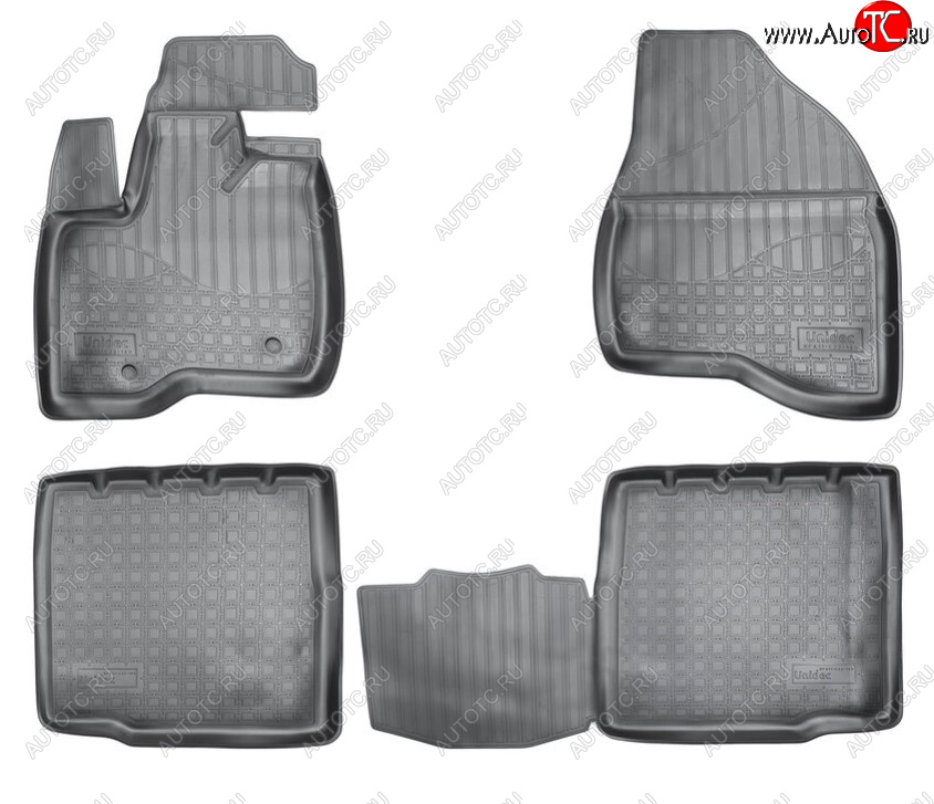 2 799 р. Комплект ковриков в салон Norplast Unidec (5 мест) Ford Explorer U502 дорестайлинг (2010-2016) (Цвет: черный)  с доставкой в г. Белгород