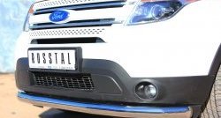 16 949 р. Одинарная защита переднего бампера диаметром 76 мм SLITKOFF  Ford Explorer  U502 (2010-2016) дорестайлинг  с доставкой в г. Белгород. Увеличить фотографию 2