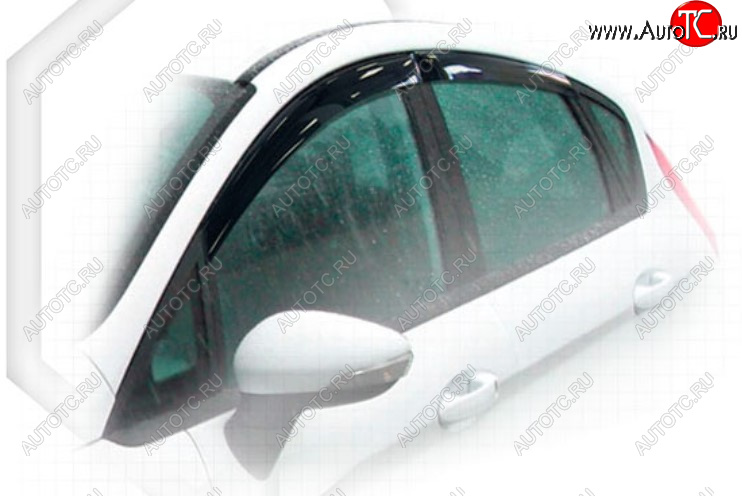 1 999 р. Дефлектора окон CA-Plastic Ford Fiesta B479 хэтчбэк 5 дв. (2017-2022) (Classic полупрозрачный, Без хром молдинга)  с доставкой в г. Белгород