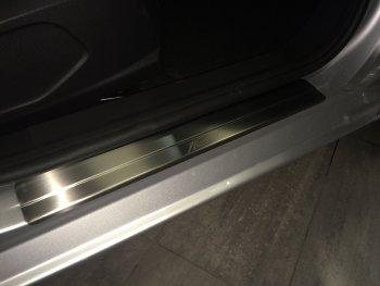 1 779 р. Накладки порожков салона INOX Ford Fiesta B479 хэтчбэк 5 дв. (2017-2022) (Нержавеющая сталь)  с доставкой в г. Белгород. Увеличить фотографию 3