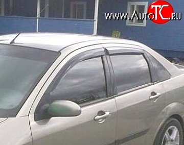 999 р. Комплект дефлекторов окон (ветровиков) 4 шт. Russtal Ford Focus 1 седан дорестайлинг (1998-2002)  с доставкой в г. Белгород
