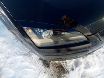 679 р. Реснички на фары Style Ford Focus 2  седан дорестайлинг (2004-2008) (Неокрашенные)  с доставкой в г. Белгород. Увеличить фотографию 3