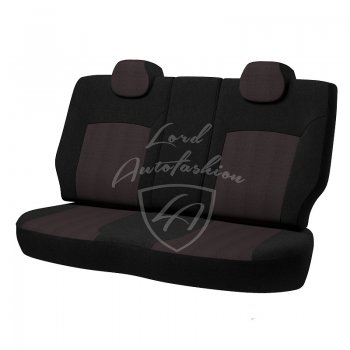 5 399 р. Чехлы для сидений (GhiaTitanium) Lord Autofashion Дублин (жаккард) Ford Focus 2 хэтчбэк 5 дв. дорестайлинг (2004-2008) (Черный, вставка Ёж Красный)  с доставкой в г. Белгород. Увеличить фотографию 2