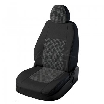 5 999 р. Чехлы для сидений (Ghia Titanium) Lord Autofashion Турин (жаккард) Ford Focus 2 седан рестайлинг (2007-2011) (Черный, вставка Люкс-77)  с доставкой в г. Белгород. Увеличить фотографию 3