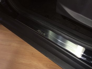 2 199 р. Накладки порожков салона INOX Ford Focus 3 седан дорестайлинг (2011-2015) (Нержавеющая сталь)  с доставкой в г. Белгород. Увеличить фотографию 4