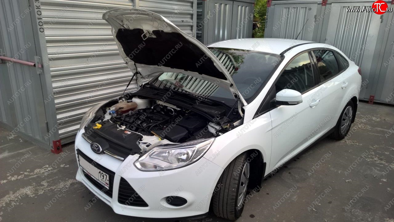 2 049 р. Упоры капота Russtal Ford Focus 3 седан рестайлинг (2014-2019)  с доставкой в г. Белгород