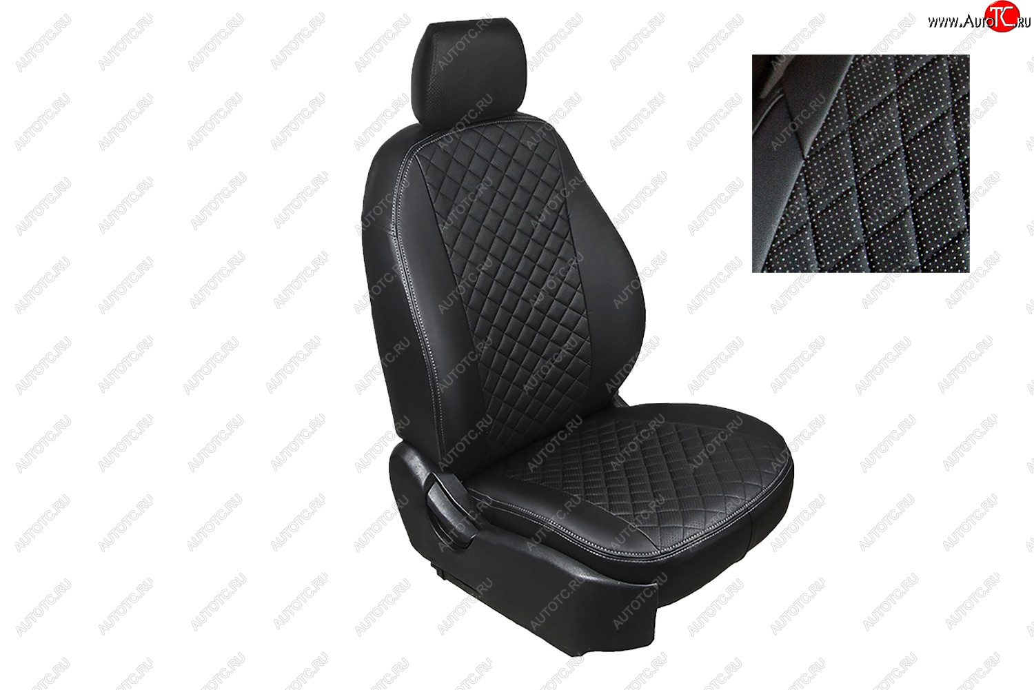 6 449 р. Чехлы Trend Seintex (экокожа/ромб) Ford Focus 3 универсал рестайлинг (2014-2019)  с доставкой в г. Белгород