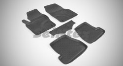 Износостойкие коврики в салон с высоким бортом SeiNtex Premium 4 шт. (резина) Ford Focus 3 седан рестайлинг (2014-2019)