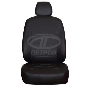5 699 р. Чехлы на сиденья ПЕТРОВ Орегон (экокожа, Ambient, Ambient Plus, Trend, SYNC Edition) Ford Focus 3 седан рестайлинг (2014-2019) (черный)  с доставкой в г. Белгород. Увеличить фотографию 2