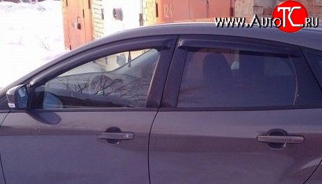 999 р. Комплект дефлекторов окон (ветровиков) 4 шт. Russtal Ford Focus 3 седан рестайлинг (2014-2019)  с доставкой в г. Белгород