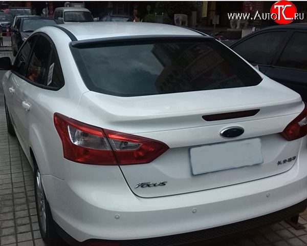 2 199 р. Козырёк на заднее стекло M-VRS Ford Focus 3 седан дорестайлинг (2011-2015) (Неокрашенный)  с доставкой в г. Белгород