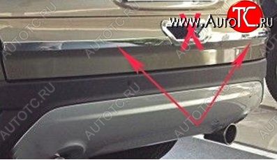 2 399 р. Нижняя накладка на крышку багажника СТ Ford Kuga 2 дорестайлинг (2013-2016)  с доставкой в г. Белгород