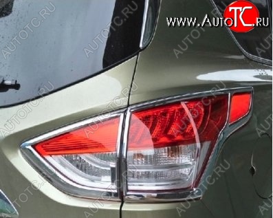 4 749 р. Накладки на фонари СТ Ford Kuga 2 дорестайлинг (2013-2016) (Неокрашенные)  с доставкой в г. Белгород