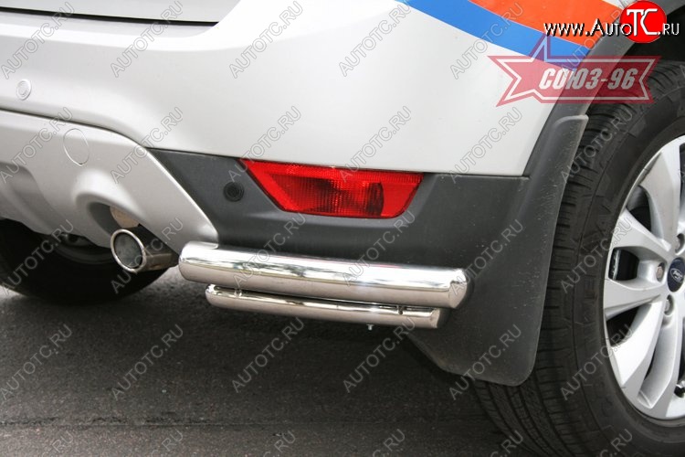 10 574 р. Защита заднего бампера Souz-96 (d42-60) Ford Kuga 1 (2008-2013)  с доставкой в г. Белгород