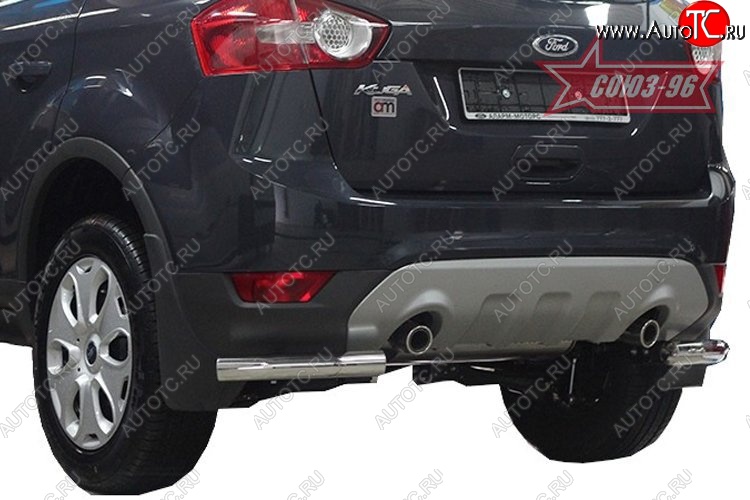 11 114 р. Защита заднего бампера из боковых уголков Souz-96 (d60) Ford Kuga 1 (2008-2013)  с доставкой в г. Белгород
