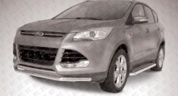 Одинарная защита переднего бампера из трубы диаметром 57 мм Slitkoff Ford Kuga  2 (2013-2016) дорестайлинг