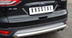13 949 р. Одинарная защита заднего бампера из трубы диаметром 76 мм SLITKOFF Ford Kuga 2 дорестайлинг (2013-2016)  с доставкой в г. Белгород. Увеличить фотографию 2