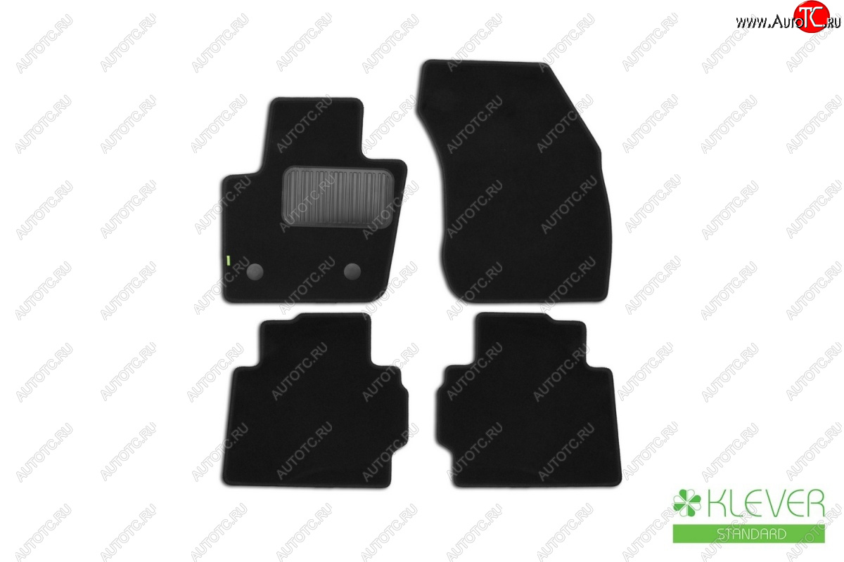6 949 р. Коврики в салон Klever Standard (текстиль) Ford Mondeo MK5 CD391 дорестайлинг седан (2014-2018) (Черные)  с доставкой в г. Белгород
