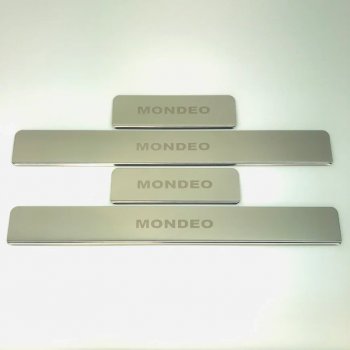 Накладки порожков салона INOX Ford Mondeo MK5 CD391 дорестайлинг седан (2014-2018) (Нержавеющая сталь)