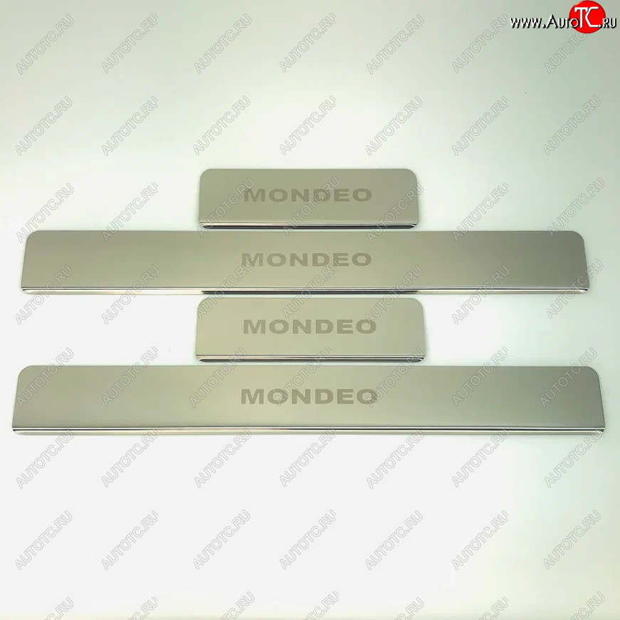 2 179 р. Накладки порожков салона INOX Ford Mondeo MK5 CD391 дорестайлинг седан (2014-2018) (Нержавеющая сталь)  с доставкой в г. Белгород