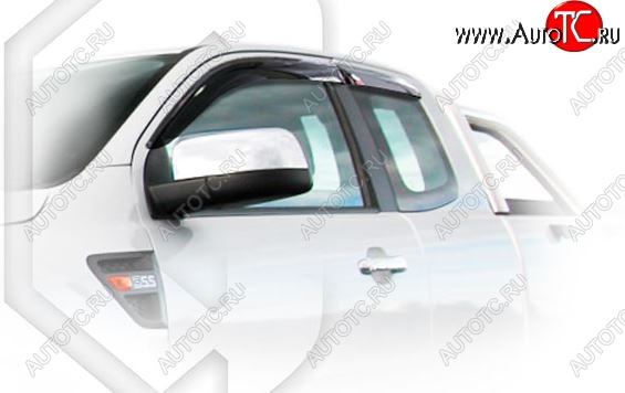 1 999 р. Дефлектора окон CA-Plastiс Ford Ranger RapCab дорестайлинг (2011-2016) (Classic полупрозрачные)  с доставкой в г. Белгород