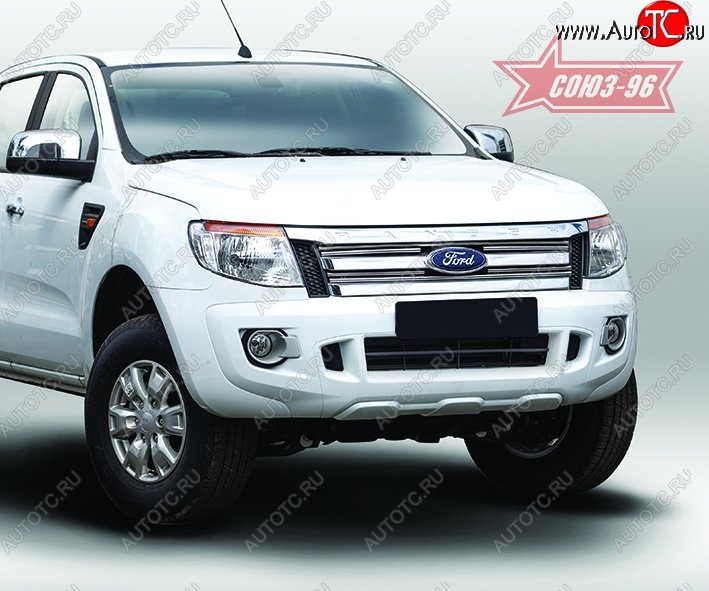 4 994 р. Декоративные элементы решетки радиатора Souz-96 (d16)  Ford Ranger ( DoubleCab,  RapCab) (2011-2016) дорестайлинг  с доставкой в г. Белгород