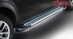 Пороги из алюминиевого профиля Souz-96 Ford Ranger  DoubleCab (2011-2016) дорестайлинг