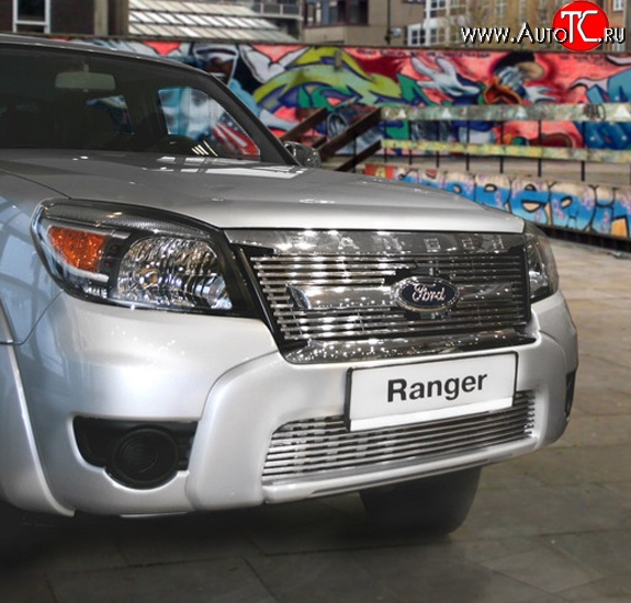 4 949 р. Декоративная вставка решетки радиатора Novline  Ford Ranger (2006-2009) дорестайлинг  с доставкой в г. Белгород