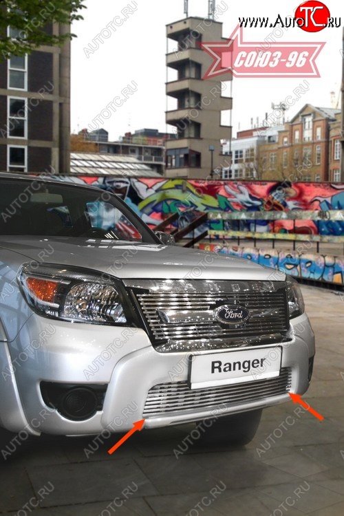 4 769 р. Декоративный элемент воздухозаборника Souz-96 (d10)  Ford Ranger (2006-2009) дорестайлинг  с доставкой в г. Белгород