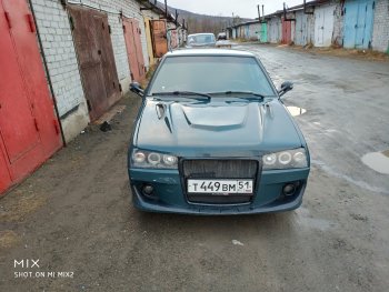 8 999 р. Передний бампер Фанат-Робот Лада 21099 (1990-2004) (Неокрашенный, По бокам сетка)  с доставкой в г. Белгород. Увеличить фотографию 11