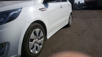 4 099 р. Пороги накладки Drive KIA Rio 3 QB хэтчбек 5 дв. рестайлинг (2015-2017) (Неокрашенные)  с доставкой в г. Белгород. Увеличить фотографию 7