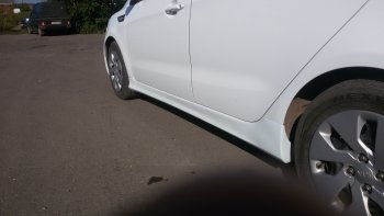 4 099 р. Пороги накладки Drive KIA Rio 3 QB хэтчбек 5 дв. рестайлинг (2015-2017) (Неокрашенные)  с доставкой в г. Белгород. Увеличить фотографию 5