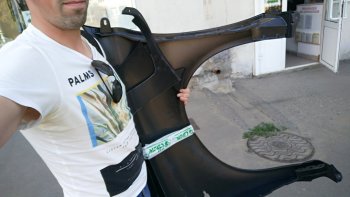 4 099 р. Переднее левое пластиковое крыло Стандарт АБС Лада Калина 1118 седан (2004-2013) (Неокрашенное)  с доставкой в г. Белгород. Увеличить фотографию 8