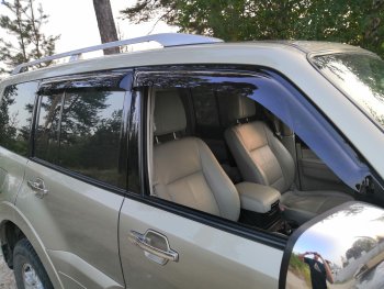 2 299 р. Дефлектора окон CA-Plastiс Mitsubishi Pajero 4 V90 дорестайлинг (2006-2011) (Classic полупрозрачный, Без хром.молдинга)  с доставкой в г. Белгород. Увеличить фотографию 3