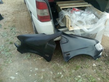 9 989 р. Переднее левое крыло (стеклопластик) Fiberplast Mercedes-Benz Vito W638 (1996-2003)  с доставкой в г. Белгород. Увеличить фотографию 9