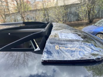 2 079 р. Универсальный дефлектор люка CA Plastic (940 мм) Ford Focus 3 седан рестайлинг (2014-2019) (Classic полупрозрачный)  с доставкой в г. Белгород. Увеличить фотографию 5