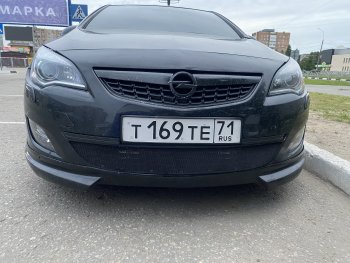 1 469 р. Сетка на бампер Russtal (черная) Opel Astra J хэтчбек 5 дв. дорестайлинг (2009-2012)  с доставкой в г. Белгород. Увеличить фотографию 4