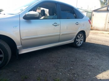 1 449 р. Пороги накладки Kalina Sport Лада Калина 1118 седан (2004-2013) (Неокрашенные)  с доставкой в г. Белгород. Увеличить фотографию 11
